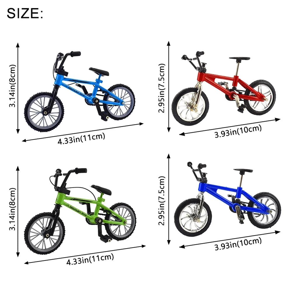 Retro Alloy Finger BMX Bike Model Toys Minibike With Brake Rope