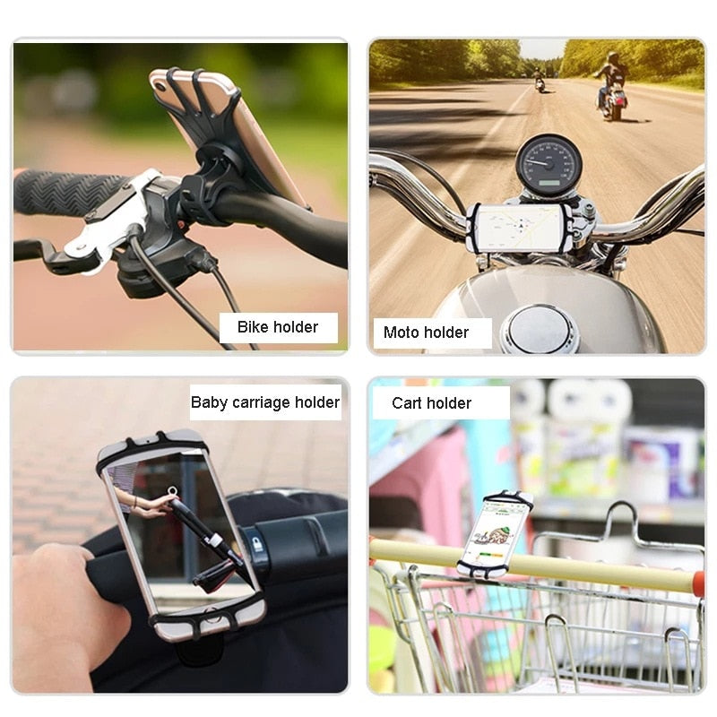 Universal Phone Holder for Electric Scooter Accessories Universal Motorcycle Bicycle Support Adjustable Bike Phone Holder Safety