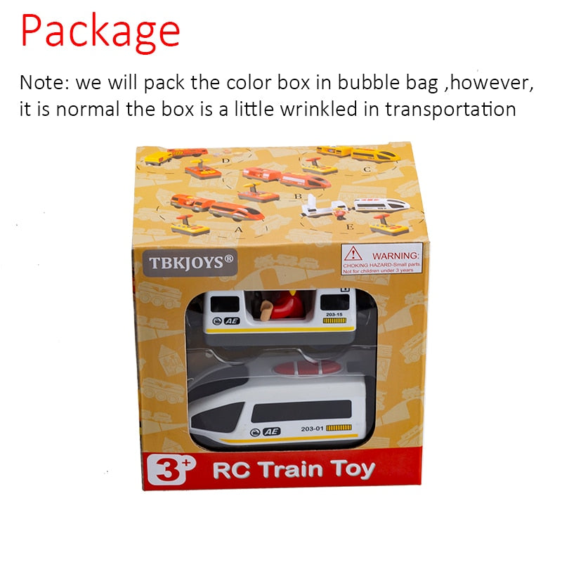 RC Electric Train Set Remote Control Locomotive Magnetic Train Diecast Slot Toy Fit for Wooden Train Railway