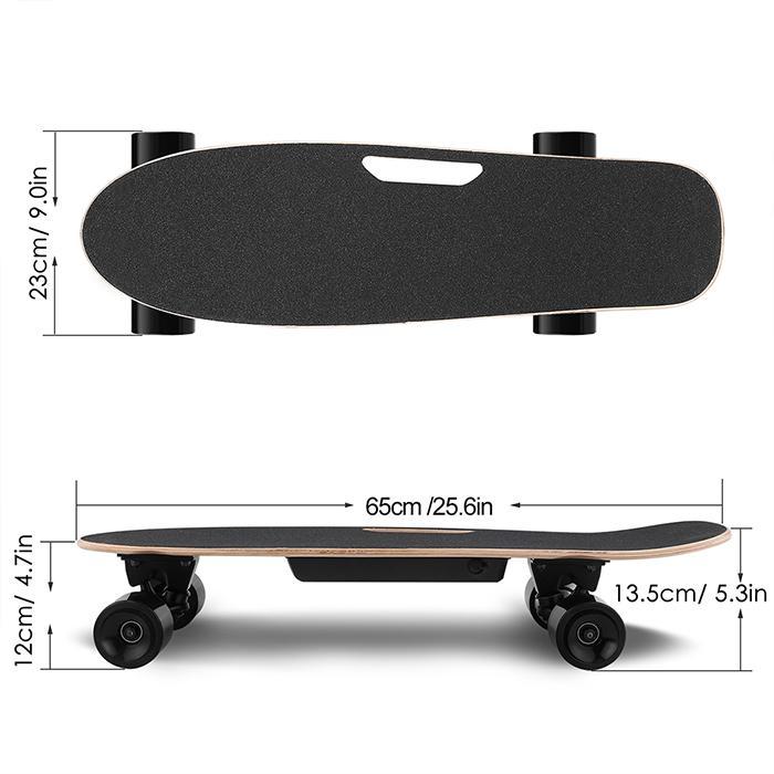 Electric Fish-Board Skateboard with Wireless Handheld Remote Control