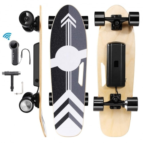 3-Speed Electric Skateboard with Remote Controller 12MPH Top Speed, 8 Miles Range