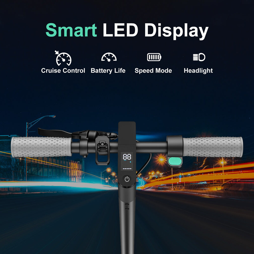 LADPED LPMAX 10" tires Folding Electric Scooter 22MPH Max Speed 500W 14.5AH 28Miles Long Range Dual Shock Absorber EScooter