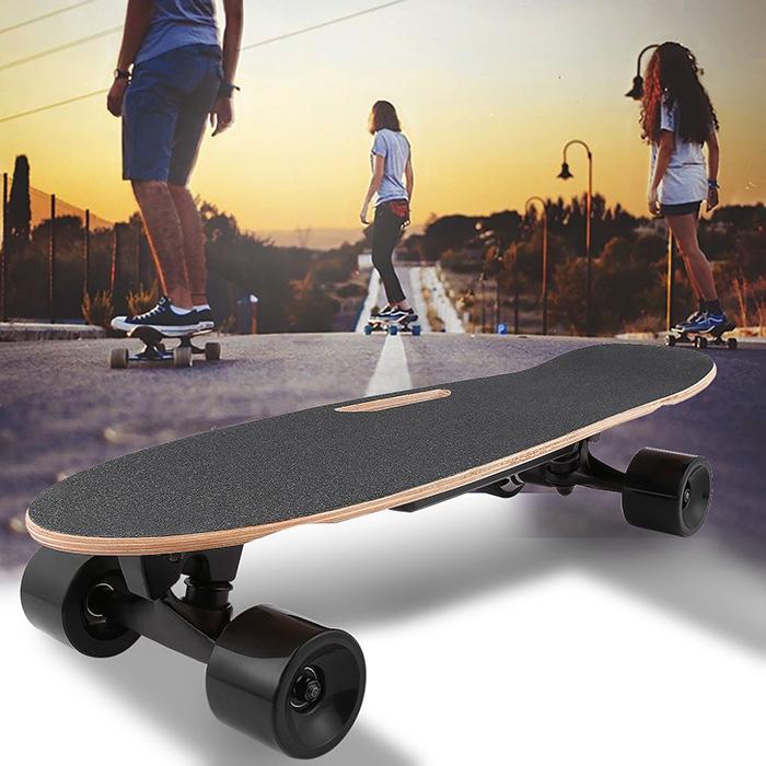 Electric Fish-Board Skateboard with Wireless Handheld Remote Control