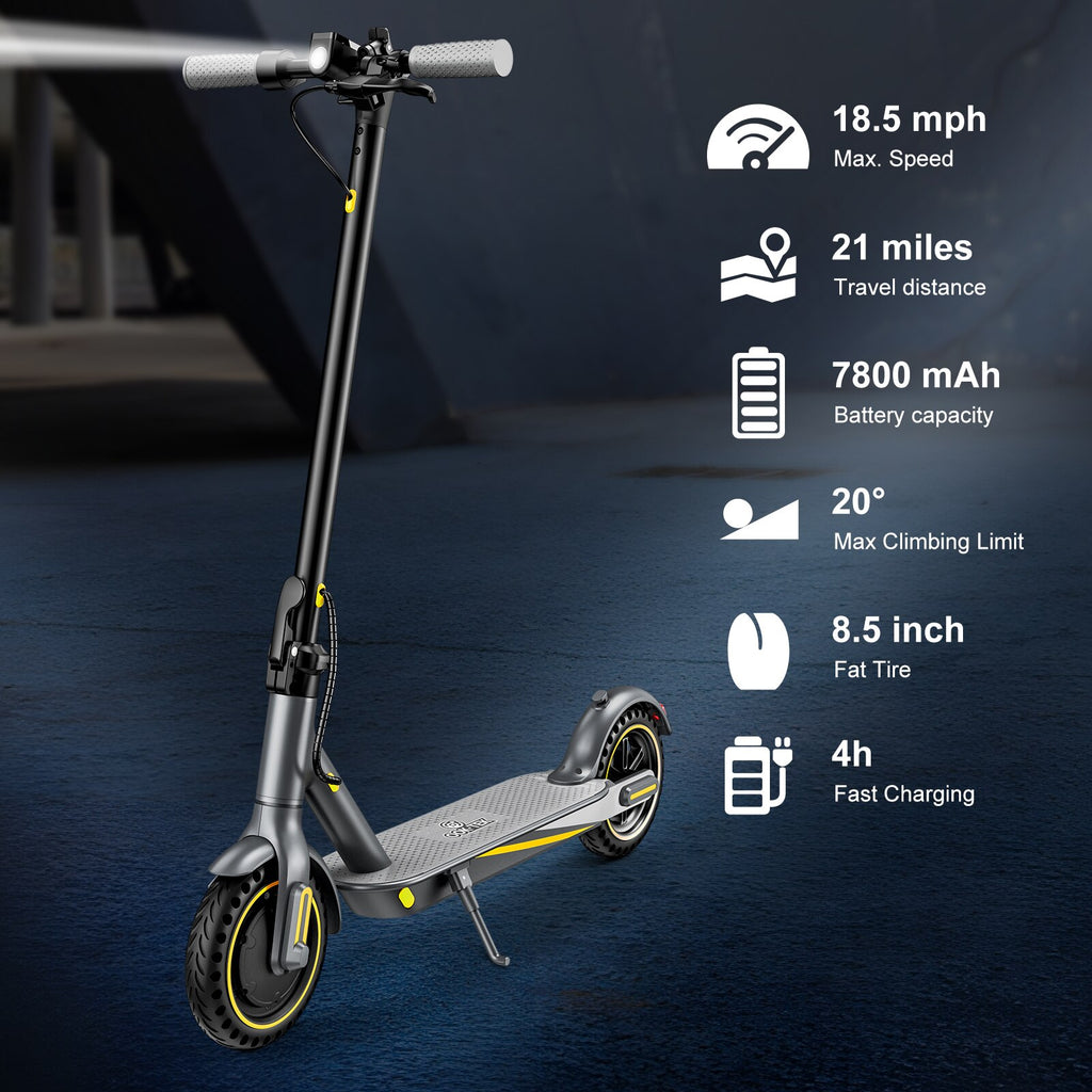 LADPED LPMAX 10" tires Folding Electric Scooter 22MPH Max Speed 500W 14.5AH 28Miles Long Range Dual Shock Absorber EScooter